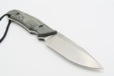 The Attleboro USA CMPS35VN Stonewash Straight Fixed Blade Tactical Hunting Knife