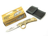 Vintage 80s Parker Imai Seki Japan 4" Redneck Brass Deer Folding Lockback Knife