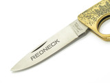 Vintage 80s Parker Imai Seki Japan 4" Redneck Brass Deer Folding Lockback Knife