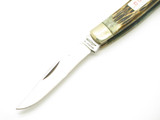 Vintage 1980s Parker Imai Seki Japan 4" Muskrat Flag Bone Folding Pocket Knife