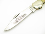 Vintage 1980s Parker Imai Seki Japan Bear Large 5.25" Bone Folding Hunter Knife