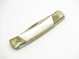 Vintage 1980s Parker Imai Seki Japan Leopard 3.75" Mother Of Pearl Folding Knife