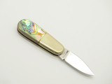Vtg 1980s Parker Imai Seki Japan 2.25" Pigeon Forge Fats Abalone Folding Knife