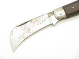 Vintage 1950s-60s UM Seki Japan 4.25" Wood Handle Hawkbill Pruner Folding Knife