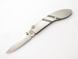 Vtg '80s Parker Benchmade Imai Seki Japan S Abalone Toplock Folding Pocket Knife