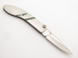 Vtg '80s Parker Benchmade Imai Seki Japan P Abalone Toplock Folding Pocket Knife