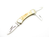 Vintage 1980s Parker Imai Seki Japan Bone 3.5" Big Canitler Folding Pocket Knife