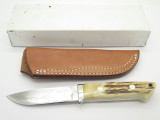 Seizo Imai Seki Custom Loveless LG Hunter Stag VG-10 Damascus Fixed Knife