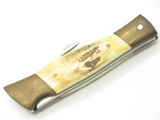 Vintage 1980s Parker Imai Prototype Seki Japan Stag 4.75" Folding Lockback Knife