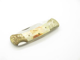 Vintage 1980s Parker Imai Prototype Seki Japan Stag 4.37" Folding Lockback Knife