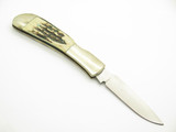 Vintage 1980s Parker Imai Prototype Seki Japan Stag 4" Folding Lockback Knife