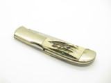 Vintage 1980s Parker Imai Prototype Seki Japan Stag 4" Folding Lockback Knife