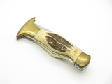 Vintage 1976-1978 Parker Frost Imai Seki Japan Folding Boot Stag Lockback Knife