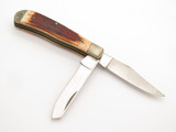 Vtg '80s Parker Imai Seki Japan Jigged Bone Peanut Folding Pocket Knife *Blem
