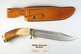 Idaho Custom Don Long Mountain Man 14.5" Stag Fixed Blade Hunting Bowie Knife