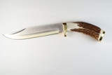 Idaho Custom Don Long Mountain Man 14.5" Stag Fixed Blade Hunting Bowie Knife