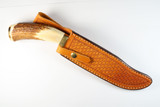 Idaho Custom Don Long Mountain Man 14.5" Stag Fixed Blade Hunting Bowie Knife
