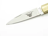 Vintage 1976-1978 Parker Frost Imai Seki Japan Folding Bone Long Horn Knife