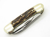 Vtg Kane Cutlery Germany Stag Canoe Stockman Folding Pocket Knife