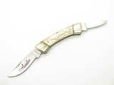 Vintage 1976-1978 Parker Frost Imai 3.62" Seki Japan Bone Canoe Folding Knife