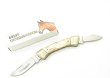 Vintage 1976-1978 Parker Frost Imai Seki Japan 3.62" Bone Canoe Folding Knife