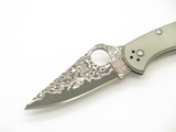 Spyderco Delica 4 Seki Japan Titanium VG-10 Damascus Folding Pocket Knife