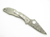 Spyderco Delica 4 Seki Japan Titanium VG-10 Damascus Folding Pocket Knife