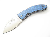 Spyderco C205GFBLP Bob Lil Lum Seki Japan Nishijin Blue Sprint Pocket Knife