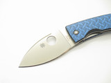 Spyderco C205GFBLP Bob Lil Lum Seki Japan Nishijin Blue Sprint Pocket Knife