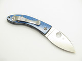 Spyderco C205GFBLP Bob Lil Lum Seki Japan Nishijin Blue Sprint Pocket Knife