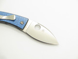 Spyderco C205GFBLP Bob Lil Lum Seki Japan Nishijin Blue Sprint Pocket Knife