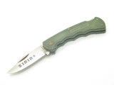 Vtg 1980s Virginia Rostfrei Parker Imai Seki Japan Green 4.25" Lockback Knife