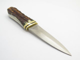 Vtg Valor Miami USA 436 Stag & Stainless Fixed Dagger Boot Knife Seki Japan NOS