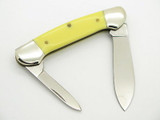 Vtg Ka Bar Dog Head Yellow Delrin Canoe Folding Pocket Knife