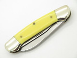 Vtg Ka Bar Dog Head Yellow Delrin Canoe Folding Pocket Knife