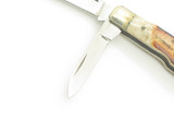 Vintage 1970s-80s Swanner Cut Co. Imai Seki Japan 3" Stag Folding Pocket Knife