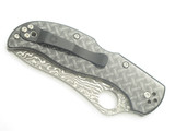 Spyderco C90 Stretch Seki Japan Nishijin Grey VG10 Damascus Folding Pocket Knife