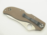 Spyderco Stretch 2 Seki City Japan ZDP-189 Brown G10 Folding Pocket Knife