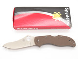 Spyderco Stretch 2 Seki City Japan ZDP-189 Brown G10 Folding Pocket Knife