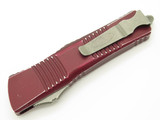 2021 Microtech 142-10 DMR Combat Troodon D/E Distressed Merlot Red Apocalyptic Standard OTF Auto