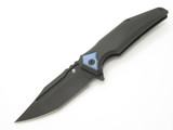 Arcane The Abyss Black M390 Titanium Framelock Tanto Folding Pocket Knife