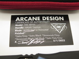 Arcane The Abyss Black M390 Titanium Framelock Tanto Folding Pocket Knife