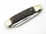Vtg 1975 Robt Klaas Kissing Crane 2629 Solingen Bone Canoe Folding Knife