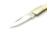 Vtg 80s Explorer 11-391 Imai Seki Japan White Micarta Small 2.75" Lockback Knife