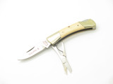 Vtg 80s Explorer 11-392 Imai Seki Japan Small White Micarta 2.75" Lockback Knife
