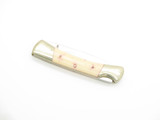 Vintage 80s Explorer 11-393 Imai Seki Japan White Micarta 3.37" Lockback Knife