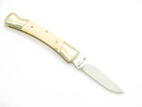 Vintage 80s Explorer 11-393 Imai Seki Japan White 3.37" Micarta Lockback Knife