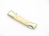 Vintage 80s Explorer 11-393 Imai Seki Japan White 3.37" Micarta Lockback Knife