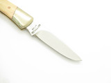 Vintage 1980s Explorer 11-393 Imai Seki Japan White 3.37" Micarta Lockback Knife