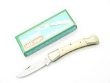 Vintage 1980s Explorer 11-393 Imai Seki Japan White 3.37" Lockback Micarta Knife